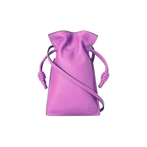 LOEWE Nappa Коровья кожа Ручная сумка через плечо Женская Ярко-фиолетовая