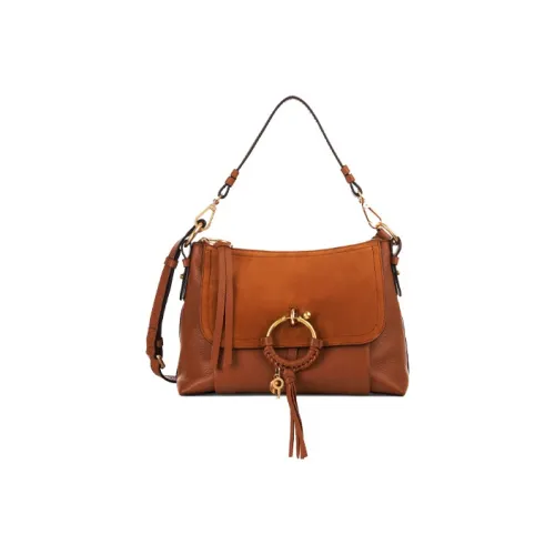 See By Chloe Сумка из коровьей кожи с застежкой-молнией стандартная женская карамельного цвета