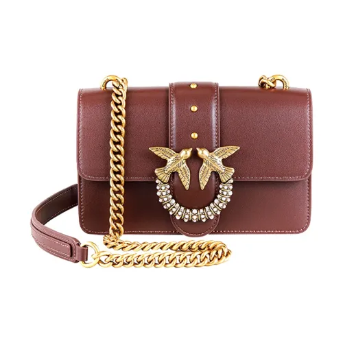 PINKO Кожа Bird Сумка Swallow Сумка Сумка через плечо Мини Женская Бургунди