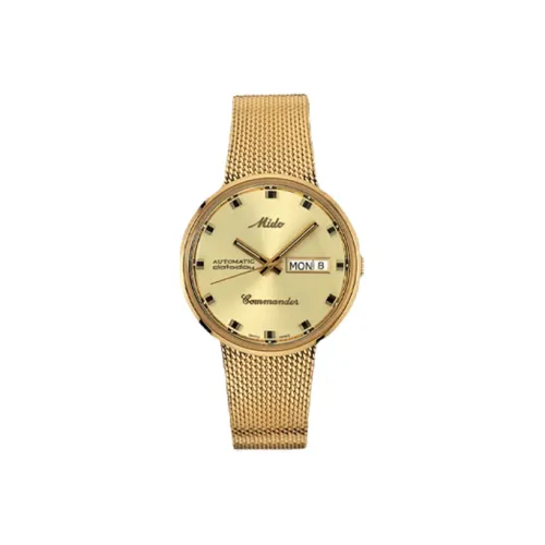 MIDO Автоматический Механический Мужской Часы Commander 37 мм Золото