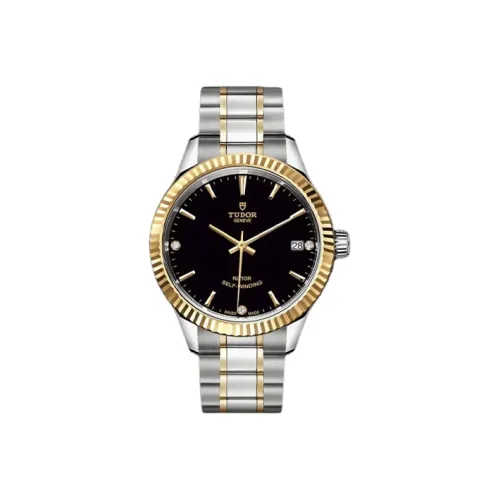 TUDOR Автоматический Механический Movement Женские Часы Wind Style Collection 34 мм Черные