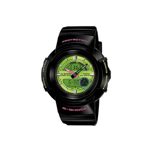 CASIO Кварцевый механизм Смольный ремешок Часы для мужчин Зеленый циферблат