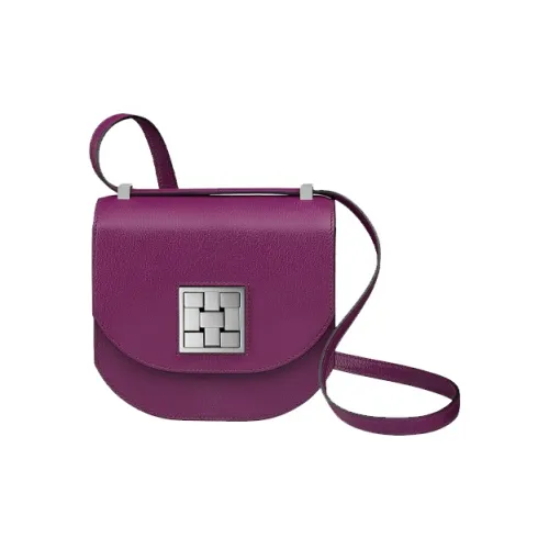 HERMES Mosaique Mosaic Козья кожа Сумка через плечо Сумка на плечо Женская P9 Anemone Анемона Пурпурный