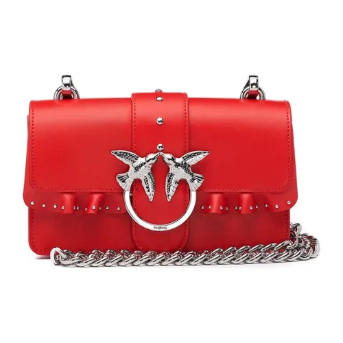 PINKO SIMPLY Кожа Stud Сумка Swallow Сумка Сумка через плечо Сумка на плечо Женская Красная