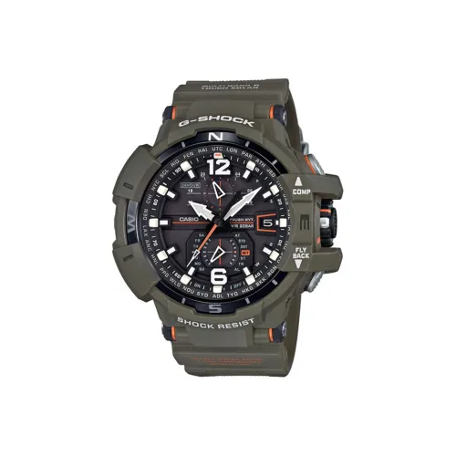 CASIO Кварцевый механизм Часы Мужские Черный циферблат GW A1100KH 3AQ