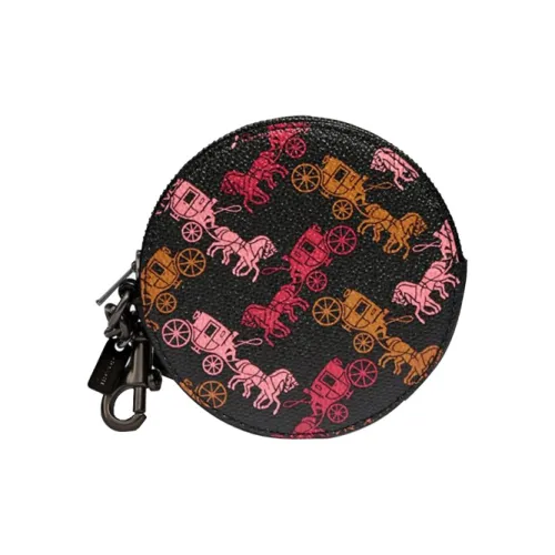 COACH Сумка с украшением из коровьей кожи карман для монет сумка мерч женский черный и разноцветный