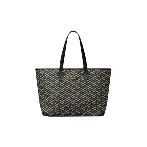 VERSACE Хлопок Тоут Сумка Сумка для покупок Сумка на плечо Унисекс Яшма