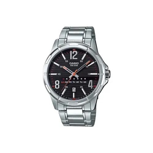 CASIO Standard Series Кварцевый механизм нержавеющая сталь ремешок мужские часы черный циферблат