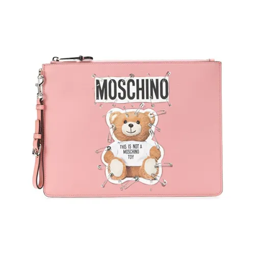 MOSCHINO Полиэстер Ноутбук Сумка Клатч Большой Унисекс Розовый