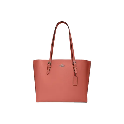 COACH Mollie Кожа Тоут Сумка Сумка для покупок Сумка Сумка через плечо Большая Женская Оранжевая Розовая
