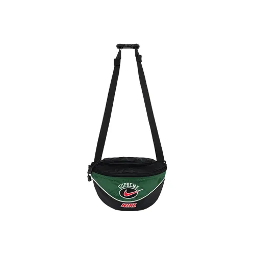 Supreme Nike Коллаборация Нейлоновая Сумка через плечо Слинг-сумка Сумка на пояс Стандартная Унисекс Зеленая