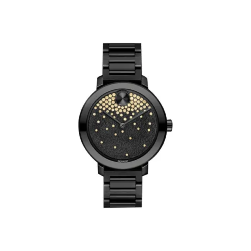 MOVADO Porter BOLD Collection Кварцевый механизм Женские часы 34 мм Черный циферблат Корпус из нержавеющей стали