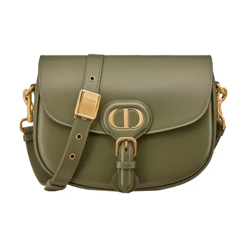 DIOR Bobby Гладкая отделка Телячья кожа Сумка через плечо Средний Женская Сосновый зеленый Цвет