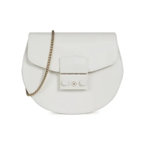 Furla Metropolis Collection Коровья кожа Сумка через плечо Мини Женская Чисто белый