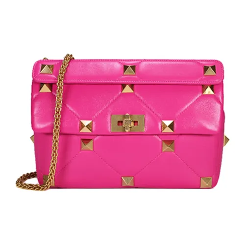 Valentino Кожа Сумка через плечо Сумка на плечо Женская Розовая Красная