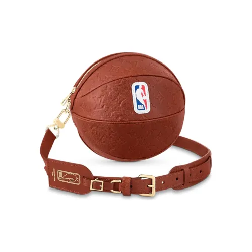 LOUIS VUITTON NBA Collaboration Баскетбольный мяч Форма Монограмма Сумка через плечо Сумка на плечо Мужской Коричневый