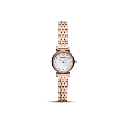 EMPORIO ARMANI Women's Watch Кварцевый механизм ремешок из нержавеющей стали белый циферблат