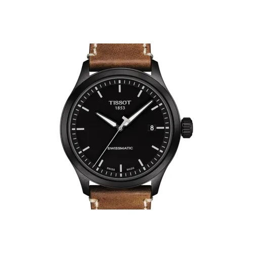 TISSOT Автоматический Механический Механизм Мужские Часы 43mm*12,33mm Черный
