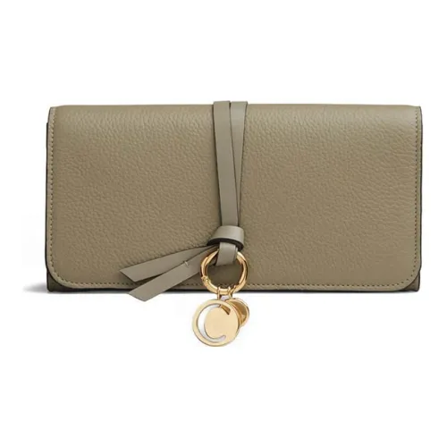 Chloe Alphabet с рельефным узором телячья кожа кошелек женский зеленый