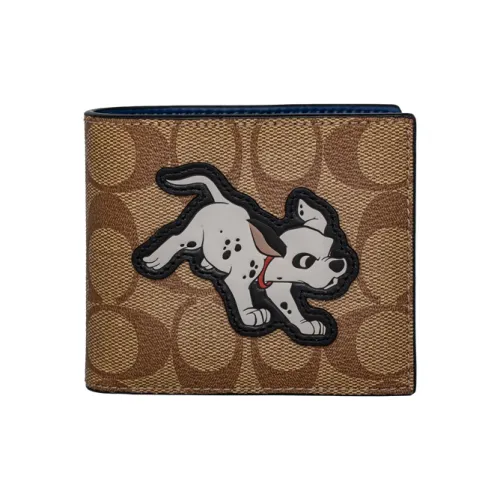 COACH Disney Collaboration 3 IN 1 Wallet Полиэстер Кошелек Мужской Коричневый