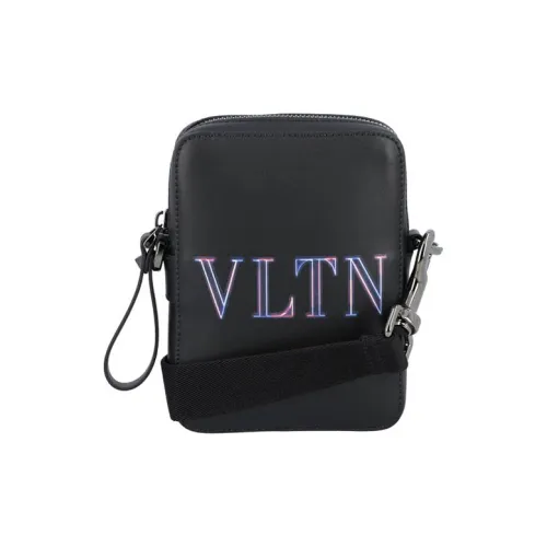 Valentino VLTN Чехол для телефона из телячьей кожи сумка на плечо мужская черная