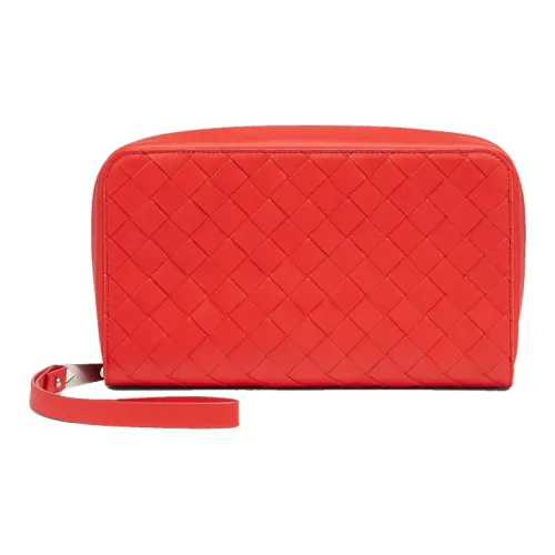 Bottega Veneta Клатч из коровьей кожи мужской красный томатный