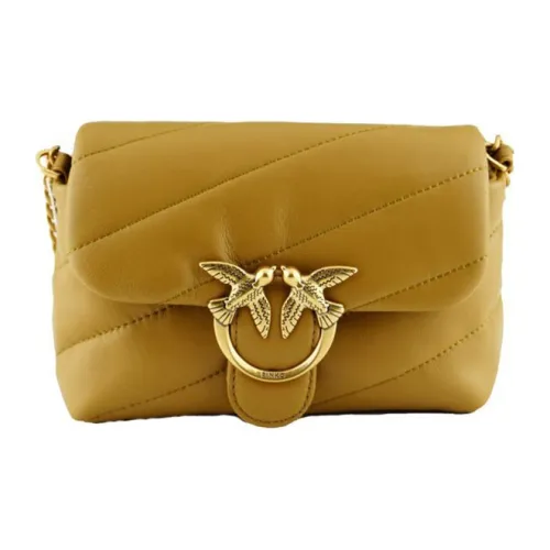 PINKO Puff Овчина Swallow Сумка Сумка через плечо Женская Коричневая