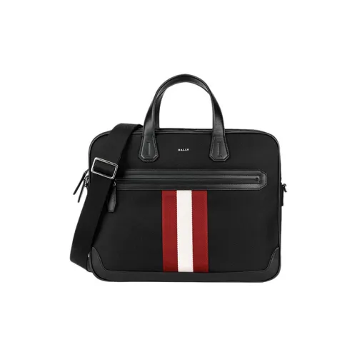 BALLY Ткань Сумка Доска для ноутбука Бизнес Сумка для ноутбука Сумка через плечо Стандартная Мужская Черная
