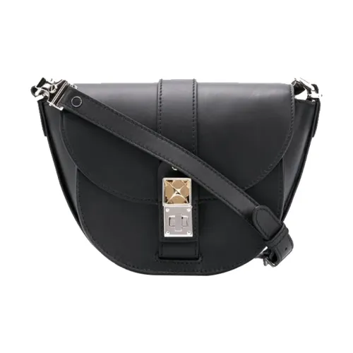 PROENZA SCHOULER Сумка через плечо из коровьей кожи унисекс черного цвета