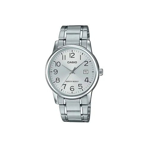 CASIO Standard Series Кварцевый механизм нержавеющая сталь ремешок мужские часы серебристый циферблат MTP V002D 7BUDF