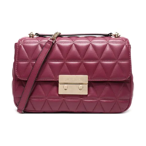 MICHAEL KORS Sloan Овчина Сумка через плечо Большая Женская Ягодная