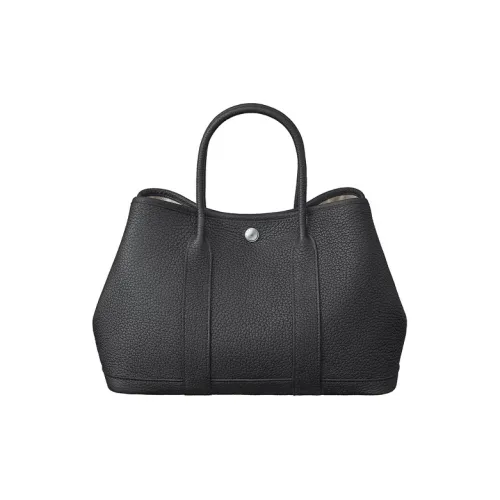 HERMES Garden Party Negonda Телячья кожа Садовая сумка Унисекс 89 Черный