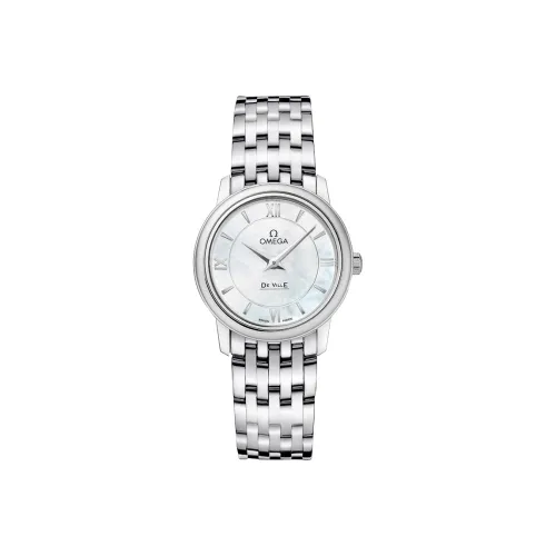 OMEGA Quartz Механизм Женские Часы Elegant Saucer Series 27,4 мм Серебряные