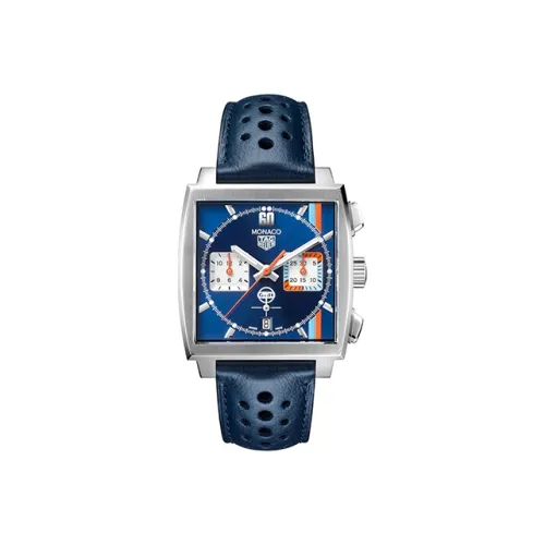 TAG HEUER Автоматический Механический Механизм Мужские Часы Monaco Collection 39 мм Синий