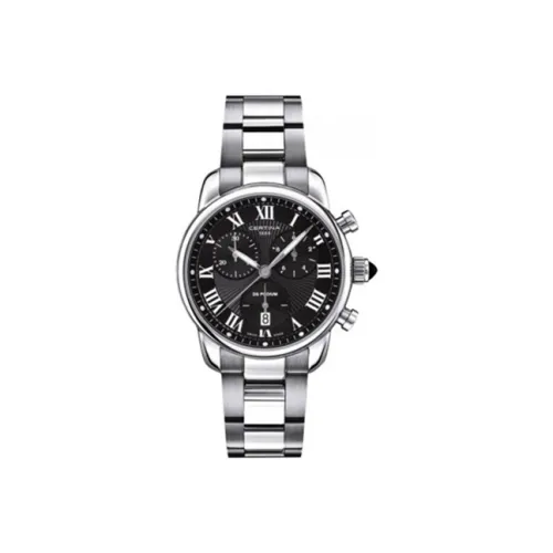 Certina Champion Series Кварцевый механизм Женские часы Циферблат 34,5 мм Черный корпус из нержавеющей стали