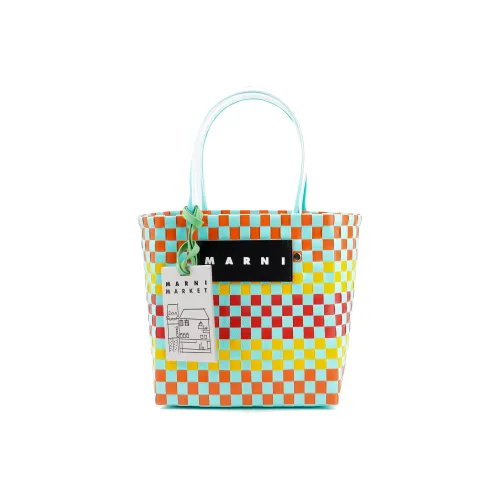 MARNI Полипропиленовая PP Тоут Сумка Сумка для покупок Сумка Унисекс Желтый Оранжевый Светло-Синий
