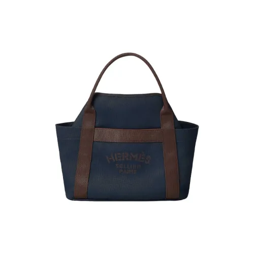 HERMES Водонепроницаемый Холст Equestrian Сумка Дорожная Сумка Сумка-тоут Сумка для покупок Унисекс