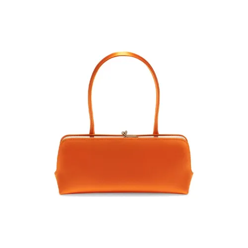 JIL SANDER Кожа Сатин Сумка через плечо Клатч Маленький Женский Оранжевый