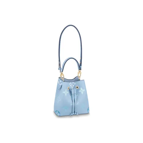 LOUIS VUITTON NéoNoé Телячья кожа Ведрообразная сумка Сумка через плечо Сумка Маленькая Женская Летняя Синяя