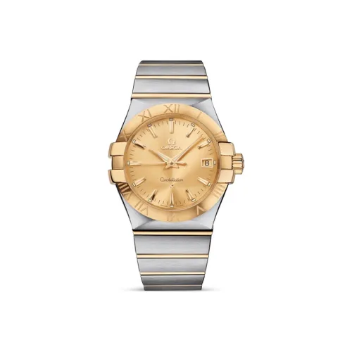 OMEGA Quartz Механизм Мужской Constellation Series Constellation Watch Часы 35 мм Золото