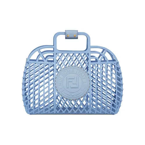 FENDI Термопластичный полиуретан Тоут Сумка Сумка для покупок Сумка среднего размера Женская Светло-синяя