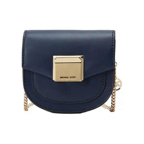 MICHAEL KORS Lita Коровья кожа Спилок Сумка через плечо Мини Женская Темно-синий