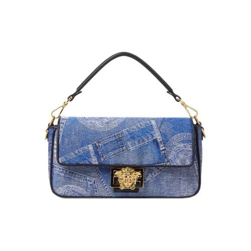 VERSACE FENDI Коллаборация Baguette Полиэстер Сумка через плечо Сумка Женская Синяя