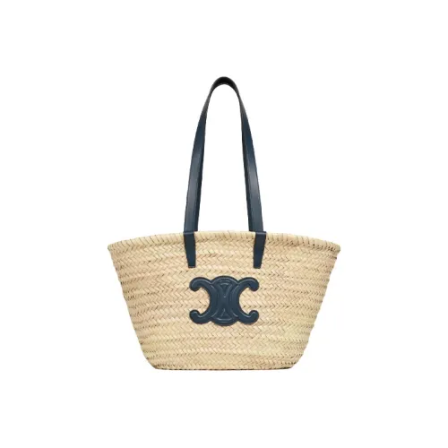 CELINE Triumph Gate Triomphe Конопля Сумка-тоут Сумка через плечо Сумка-тоут Сумка для покупок Сумка среднего размера Женская Морской синий