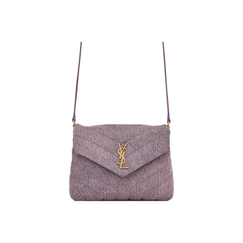 SAINT LAURENT Деним Холст Облачная Сумка Сумка-подушка Цепь Сумка через плечо Сумка на плечо Мини Женская