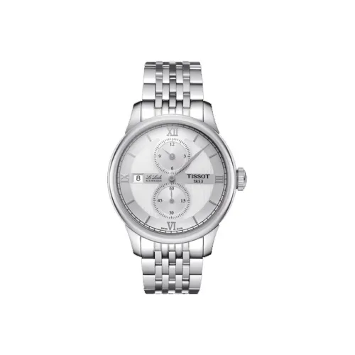 TISSOT Автоматический Механический Механизм Мужские Часы Le Locle Collection 39,3мм*11,6мм Серебряные