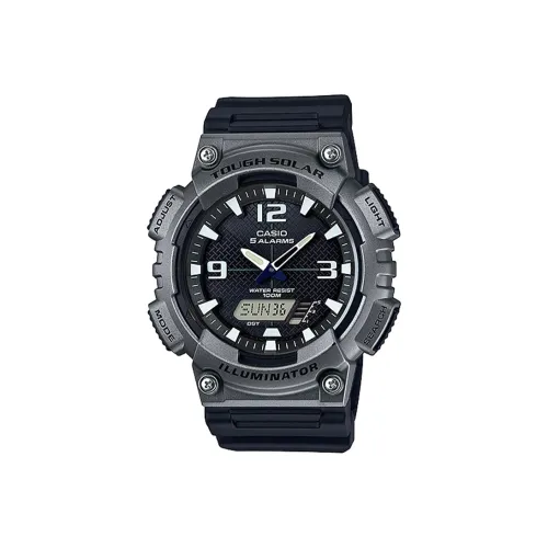 CASIO Collection Кварцевый механизм Смола Ремешок Часы 52,2*46,6 мм Мужские часы Черный циферблат AQ S810W 1A4V
