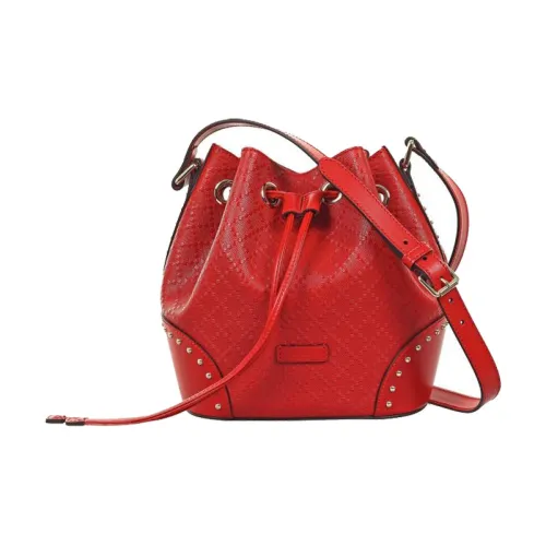GUCCI Кожа Ведрообразная Сумка Сумка через плечо Стандартная Женская Красная