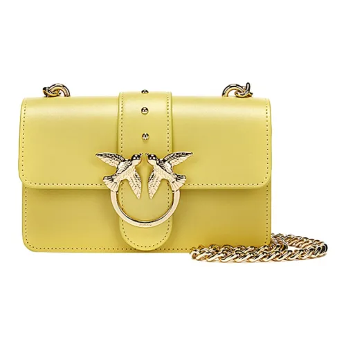 PINKO Кожа Swallow Сумка Сумка через плечо Сумка на плечо Женская Желтая