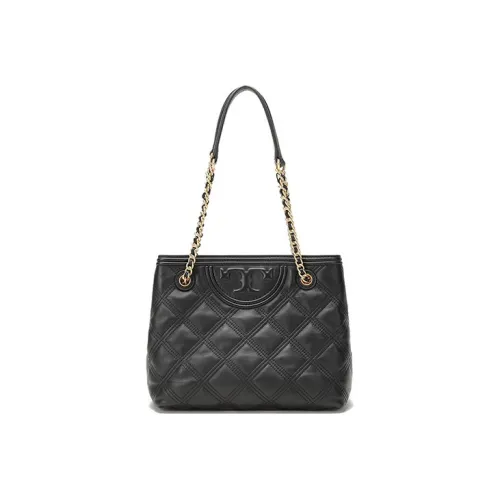 TORY BURCH Fleming Sheepskin Tote Bag Shopping Bag Shoulder Bag Standard Women's Black TORY BURCH Fleming Овчина Тоут Сумка Сумка для покупок Сумка на плечо Стандартная Женская Черная